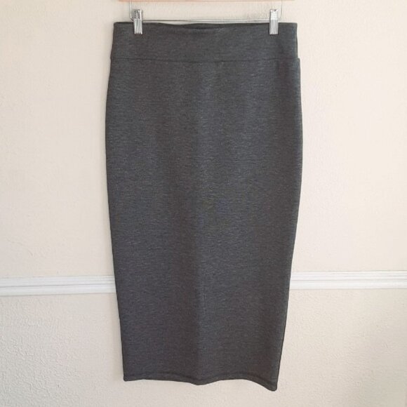 NWOT 14th & Union Midi Pencil Skirt Gray Small - Picture 2 of 7